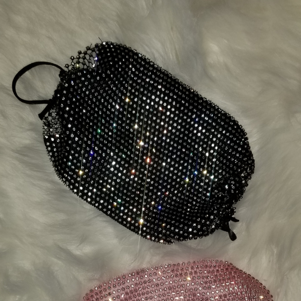 Bling rhinestone face mask